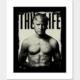 Thug Life Trump Engraved Posters and Art